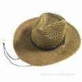 New Design Paper & Raffia Straw Cowboy Hat, OEM Services, Customized Logos are Welcome, for Outdoor